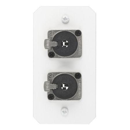 Hubbell Wiring Device-Kellems Sub Plate, 1 Gang, Rectangular, Steel, XLR Opening S1R10CSP2X